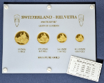 1988 Switzerland 4 Coin Gold Proof Set - Lion of Lucern - 1.85oz AGW OGP