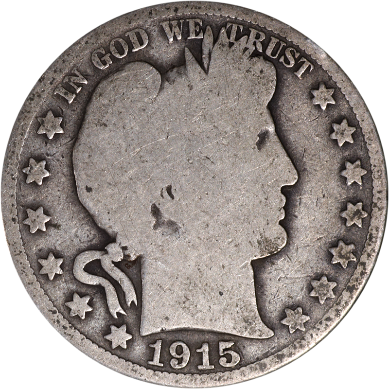 1915 P Barber Half Dollar