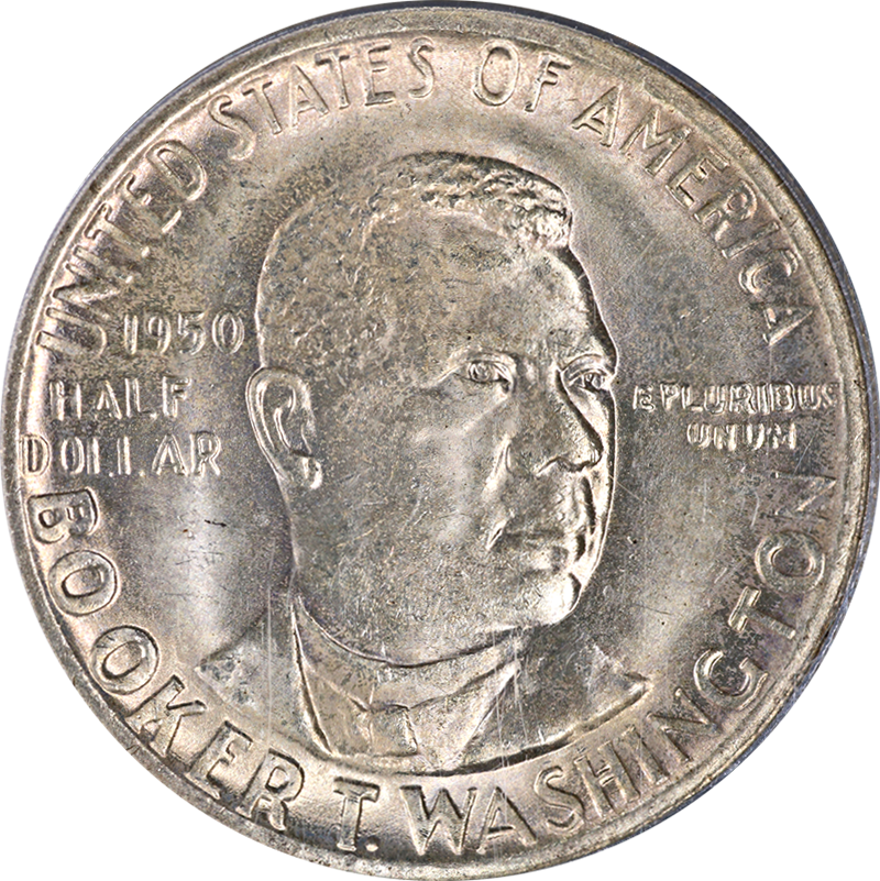 S Btw Booker T Washington Half Dollar Pcgs Ms Nice Eye Appeal