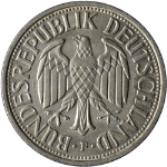 Germany: Federal Republic 1951-F Two (2) Mark KM#111 Nice XF - Nice Eye Appeal