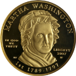 2007-W First Spouse Gold $10 Martha Washington NGC PF70 Ultra Cameo - STOCK