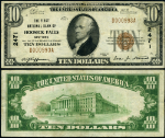 Hoosick Falls NY-New York $10 1929 T-1 National Bank Note Ch #2471 FNB VF+
