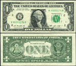 FR. 3001 B $1 2013 Federal Reserve Note B33333174B VF+