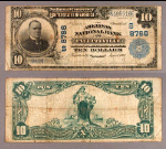 Fayetteville AR $10 1902 PB National Bank Note Ch #8786 Arkansas NB Very Good+