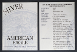 1998-P Silver American Eagle Proof Certificate of Authenticity