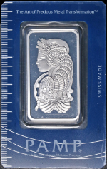 1oz Pamp Suisse Lady Fortuna Silver Bar .999 Fine Silver with Assay Cert - STOCK