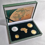 2004 South Africa Natura Series - Wild Cats of Africa: Caracal 3 Coin Gold Set