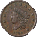 1826 Large Cent NGC XF40 BN N.4 R.2- Superb Eye Appeal Strong Strike