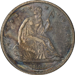 1865-P Seated Half Dollar Civil War Date AU/BU Details Decent Eye Appeal