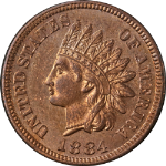 1884 Indian Cent Proof Choice PR Superb Eye Appeal Strong Strike