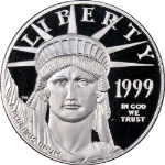 1999-W Platinum American Eagle $100 Proof Bullion Coin - OGP COA - STOCK