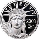 2003-W Platinum American Eagle $25 Proof Bullion Coin - OGP COA - STOCK