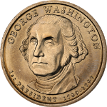 2007-D Washington Presidential Dollar - Missing Edge Lettering