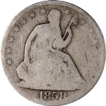 1858-P Seated Half Dollar