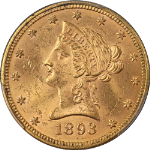 1893-P Liberty Gold $10 PCGS MS64 Great Eye Appeal Strong Strike