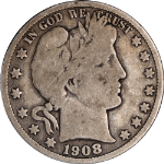 1908-O Barber Half Dollar