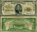 Braddock PA-Pennsylvania $5 1929 T-2 National Bank Note Ch #13866 FNB Fine