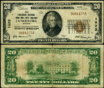 Lynchburg VA-Virginia $20 1929 T-1 National Bank Note Ch #1522 Lynchburg NB &amp; TC Fine+