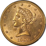 1906-D Liberty Gold $10 PCGS MS63 Great Eye Appeal Strong Strike