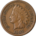 1908-S Indian Cent Choice VF/XF Superb Eye Appeal Strong Strike