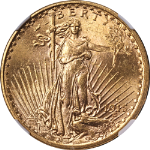 1915-S Saint-Gaudens Gold $20 NGC MS63 Superb Eye Appeal Strong Strike