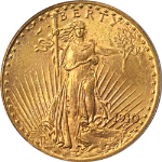 1910-S Saint-Gaudens Gold $20 OGH PCGS MS62 Great Eye Appeal Strong Strike
