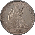 1878-P Seated Half Dollar PCGS Unc Details Great Eye Appeal Strong Strike
