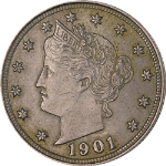 1901 Liberty V Nickel - Choice+