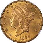 1895-P Liberty Gold $20 NGC MS63 Great Eye Appeal Strong Strike