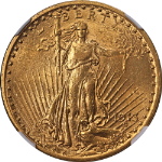 1913-P Saint-Gaudens Gold $20 NGC AU58 Nice Eye Appeal Nice Strike