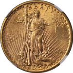 1920-P Saint-Gaudens Gold $20 NGC MS62 Nice Eye Appeal Nice Strike