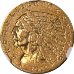 1911-P Indian Gold $2.50 NGC AU55 Nice Eye Appeal Nice Strike