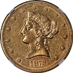 1873-S Liberty Gold $10 NGC AU53 Decent Eye Appeal Nice Strike