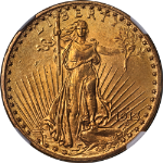 1913-D Saint-Gaudens Gold $20 NGC MS62 Nice Eye Appeal Nice Strike