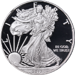 2017-W Silver American Eagle $1 NGC PF70 UCAM Edmund Moy Signature - STOCK