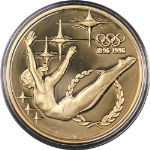 1993 Australia 200 Dollars Olympic Centennial Gold Coin - The Gymnast - .9167