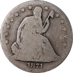 1871-S Seated Half Dollar