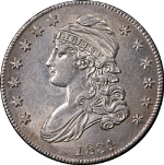 1834 Bust Half Dollar Small Date, Small Letters Choice AU/BU 0-120 R.4