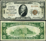 Sellersville PA-Pennsylvania $10 1929 T-1 National Bank Note Ch #2667 Sellersville NB VF+