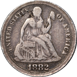 1882-P Seated Liberty Dime