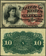 FR. 1257 10 c. 4th Issue Fractional Note Choice CU+