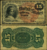 FR. 1267 15 c. 4th Issue Fractional Note Fine+