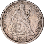 1874-P Seated Liberty Dime