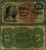 FR. 1271 15 c. 4th Issue Fractional Note Fine