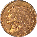 1909-D Indian Gold $5 OGH PCGS MS63 Nice Eye Appeal Nice Strike