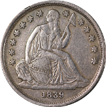 1839-O Seated Liberty Dime &#39;No Drapery&#39; Choice XF+ Superb Eye Appeal