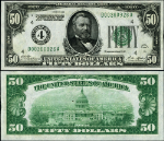 FR. 2100 D $50 1928 Federal Reserve Note Cleveland D-A Block Choice CU