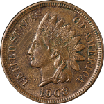 1908-S Indian Cent BU Key Date Great Eye Appeal Strong Strike