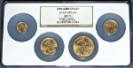 2003 Gold American Eagle 4 Coin Mint State Set NGC MS70