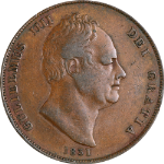 Great Britain 1831 Penny KM#707